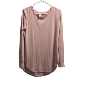 Women’s Pink ZYIA Perfect Slit Long Sleeve T Shirt Sz.S